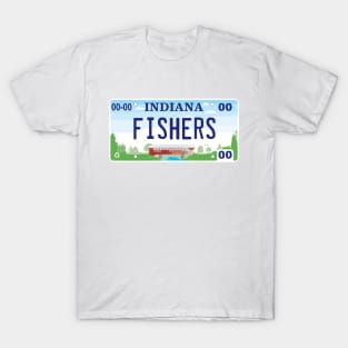 Fishers Indiana License Plate T-Shirt